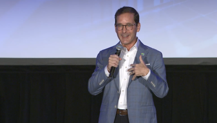 Institute of Internal Auditors president and CEO Anthony Pugliese speaking at the IIA Financial Services Exchange in Brooklyn, New York