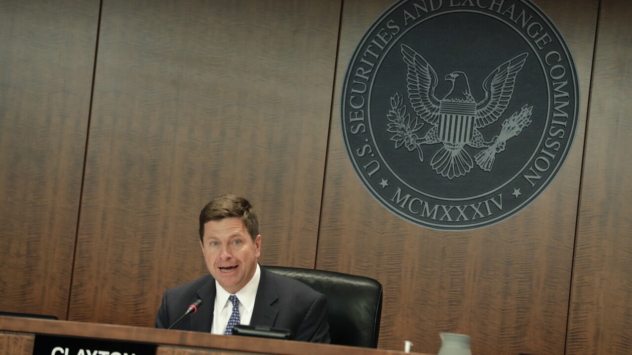 Jay Clayton, chairman of U.S. Securities and Exchange Commission