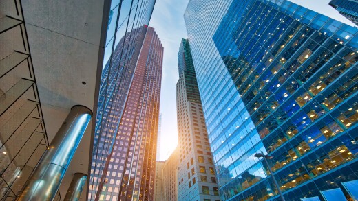 Toronto skyline in financial district