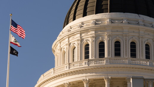 Downtown Sacramento California Capital Dome Building City Skyline