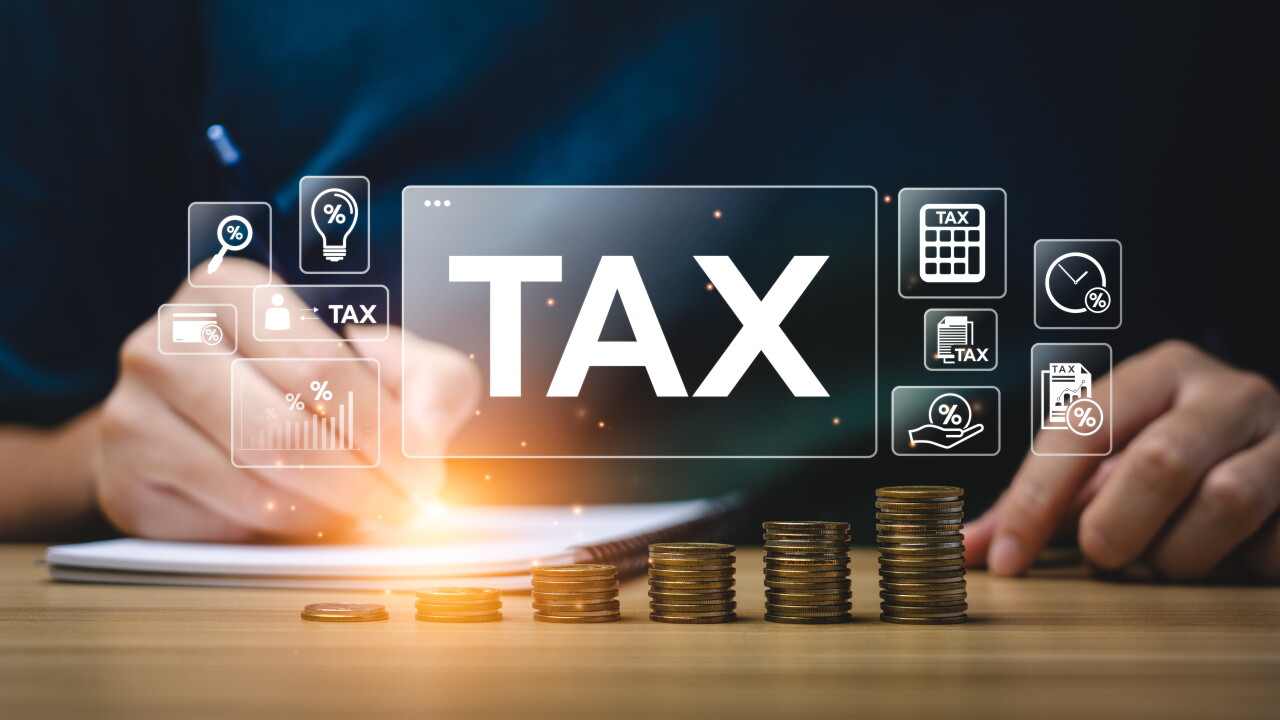 Tax deduction planning concept. Businessman calculating business balance prepare tax reduction. taxes paid by individuals and corporations such as VAT, income tax and property tax.