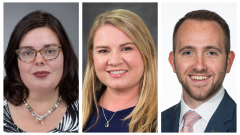 From left to right: Elizabeth Blosser, Emily Tryon and Kevin Cameron are among newly appointed executives at the American Land Title Association in June 2025.