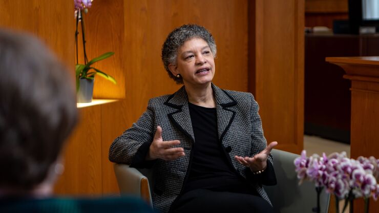 Susan College, president of the Federal Reserve Bank of Boston