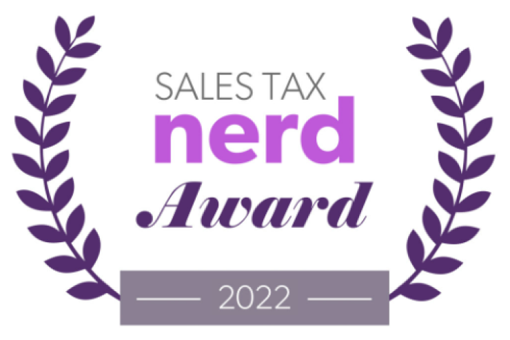 2022 Sales Tax Nerd Award image