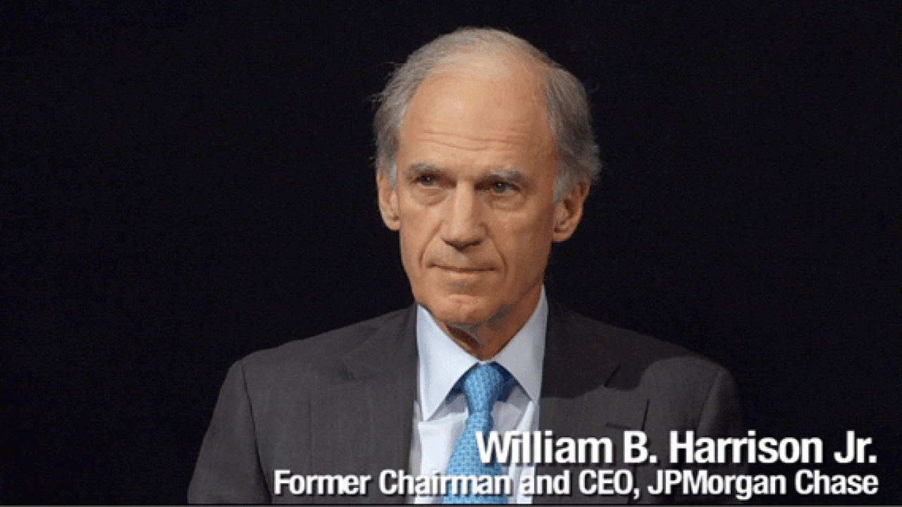 Thumbnail for Video: Ex-CEO Harrison: JPM Is 'Doing Great' Post-Whale