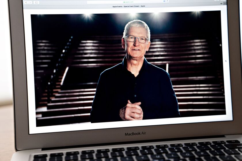 "When you pull the lens out on the Apple Card we are very happy," said Apple CEO Tim Cook.