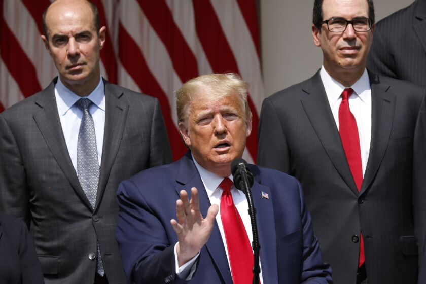 President Trump speaks outside the White House on June 5.