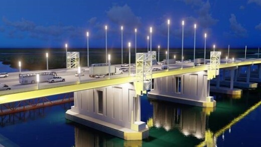 A rendering of the future Calcasieu River Bridge.