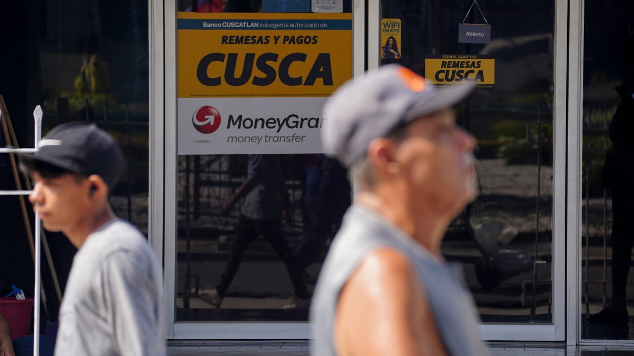 A MoneyGram transfer location in San Salvador, El Salvador