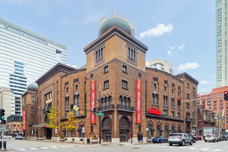 Bally's temporary Chicago casino on Wabash Ave.
