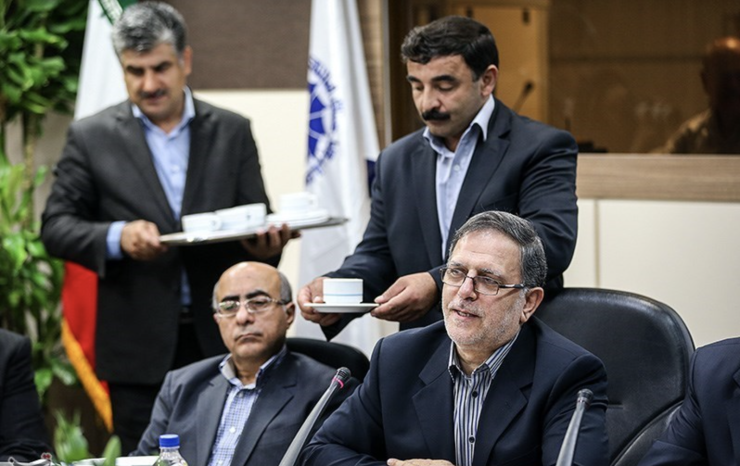 A picture of Valiollah Seif, the former governor of the Central Bank of Iran