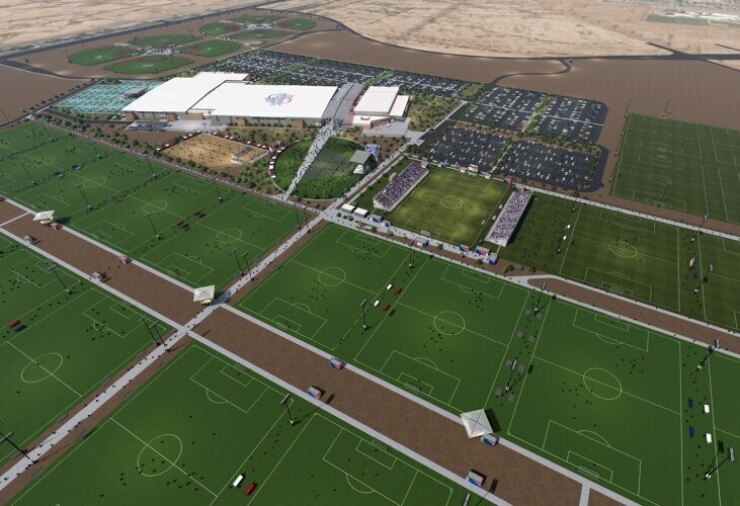 A rendering of the 320-acre participant sports venue in Mesa, Arizona, which was financed with bonds that subsequently defaulted.
