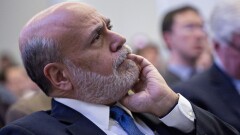 Ben S. Bernanke, former chairman of the U.S. Federal Reserve, listens during a Hutchins Center on Fiscal and Monetary Policy event at the Brookings Institution in Washington, D.C., U.S., on Monday, Jan. 8, 2018.