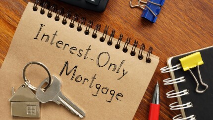 Interest-Only Mortgage is shown on the business photo using the text