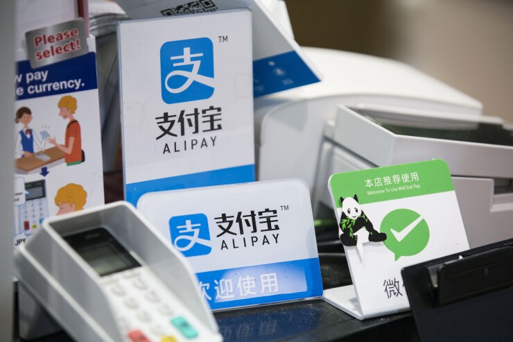 Alipay at the counter