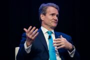 Brian Moynihan, chief executive officer of Bank of America, speaks during a BlackBerry Cybersecurity event in New York on Oct. 23, 2019.