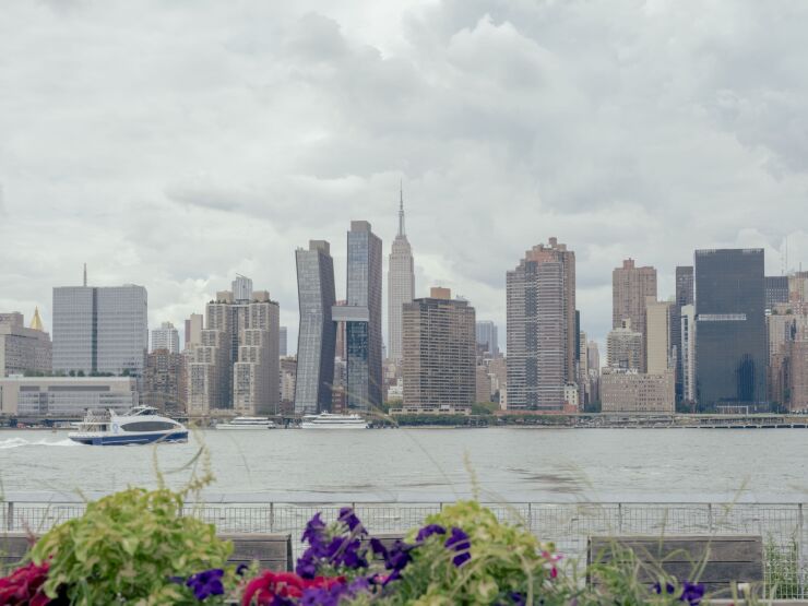 Mid-town Manhattan and the East River