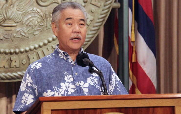 Hawaii Gov. David Ige speaks at a Dec. 9, 2020 news conference in Honolulu.