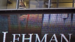 An employee inside Lehman Brothers headquarters in New York on Sept. 15, 2008, the date the firm filed the largest bankruptcy in U.S. history.