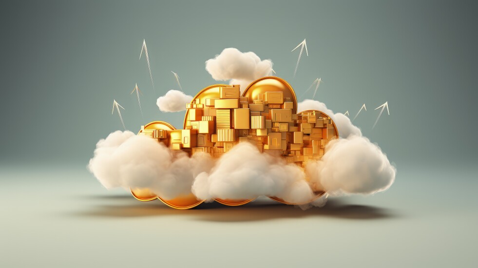 Cloud money icon design