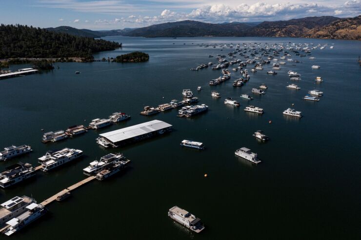 photo of Lake Oroville, California, reservoir