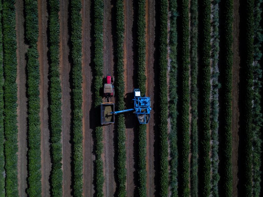 Harvester and tractor