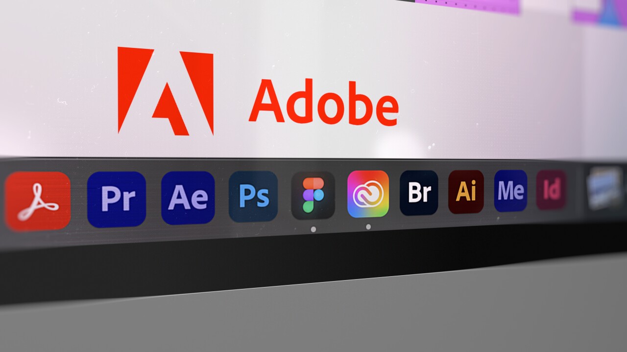 The icons of Adobe Creative Suite.