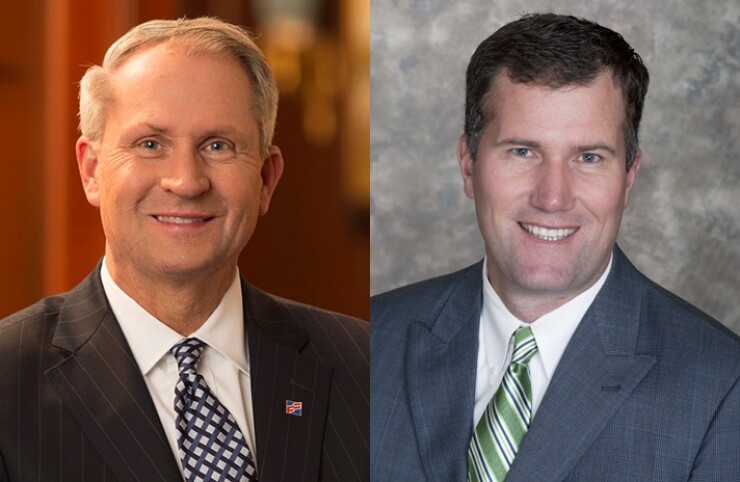 Ed Willingham of First Citizens Bank (left) and Brent Beardall of Washington Federal.