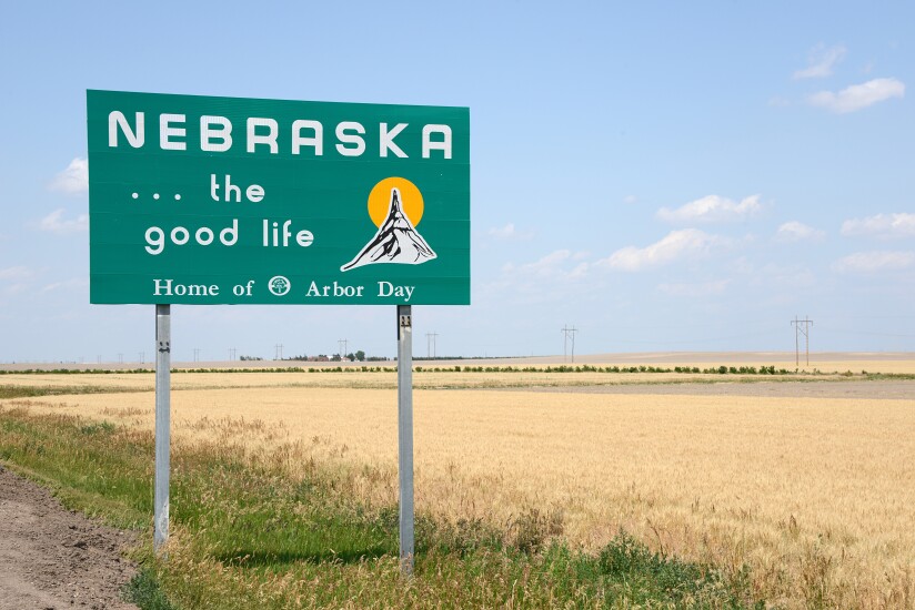 Welcome to Nebraska sign