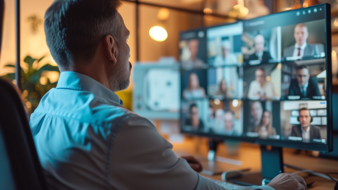Remote work meeting