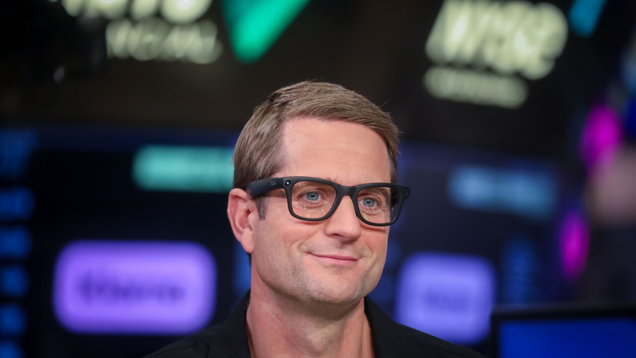 Close up of Klarna CEO Sebastian Siemiatkowski wearing glasses.