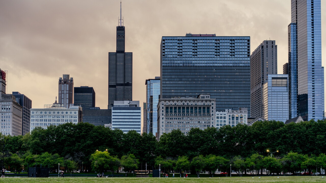 Downtown Chicago as seen from Grant Park