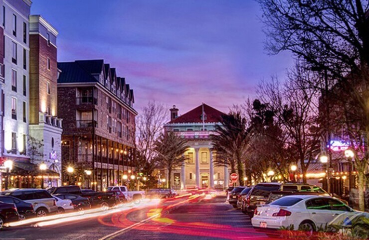 Gainesville, Florida, at night