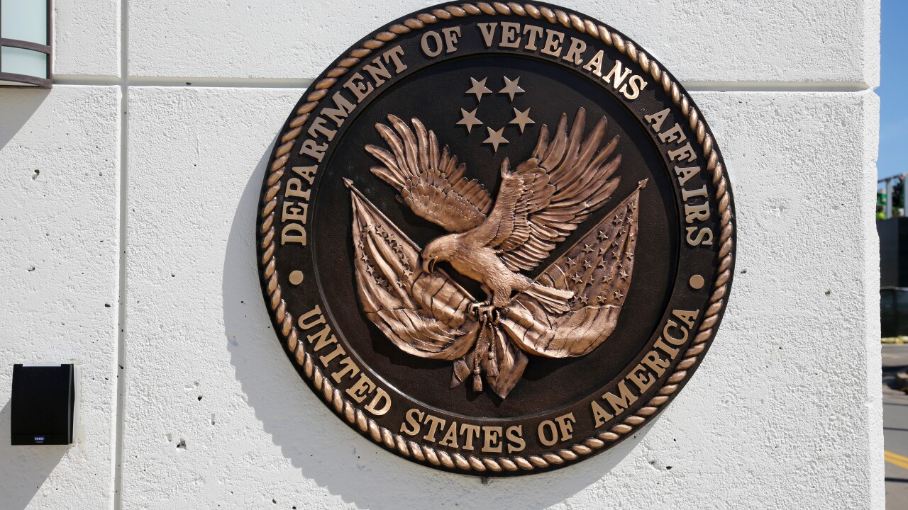 Long Beach, California / USA - March 15, 2021: Sign at the Veterans Affairs complex Long Beach California. Editorial Use Only.