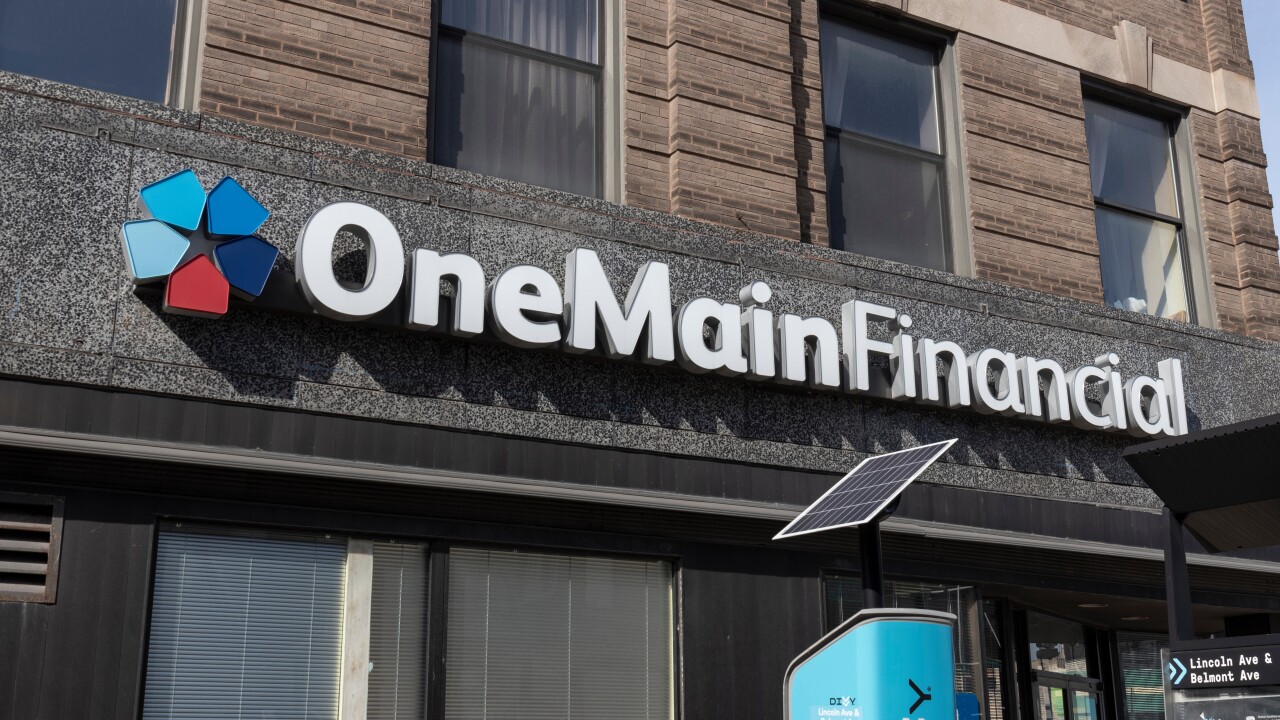 Chicago - Circa April 2022: OneMain Financial bank branch. OneMain Financial has 1,400 locations across the country.