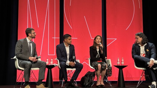 From left to right, Robby Greengold of Morningstar, Rohit Chopra of Lazard Asset Management, Lisa Thompson of Capital Group and John Dance of Fidelity Investments spoke in a panel about emerging markets investment strategy at the Morningstar Investment Conference in Chicago last month.