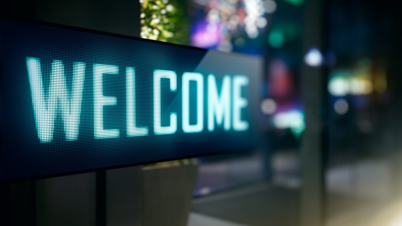 welcome sign