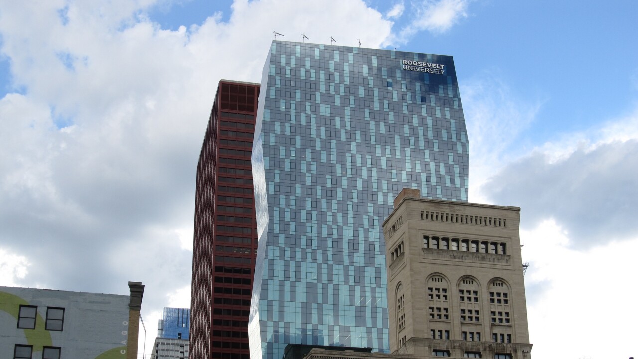 The Wabash Building houses Roosevelt University's downtown Chicago campus. Photo taken on June 27, 2013.