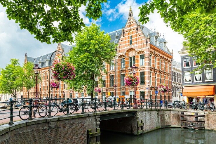 The 17th century headquarters of the Dutch East India Company, now used by the University of Amsterdam