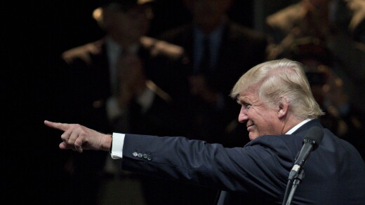 donald trump pointing