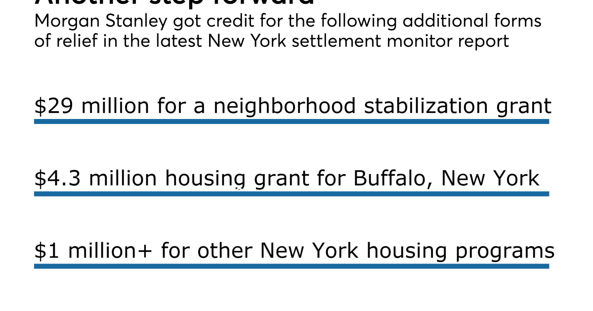 Stanley close to fulfilling mortgage settlement terms National