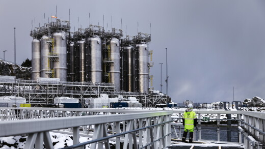 Storage tanks at the Northern Lights carbon capture and storage project, controlled by Equinor ASA, Shell Plc and TotalEnergies SE, in Blomoyna, Norway.