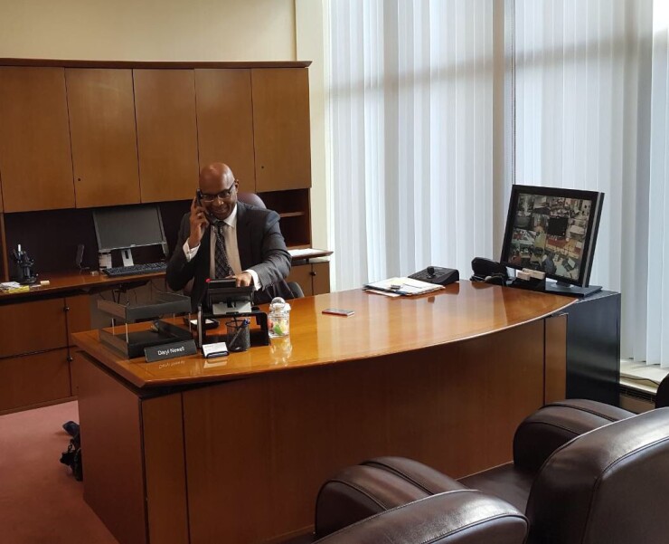 Daryl Newell is president of Seaway, a division of Self-Help Federal Credit Union. He is pictured here in his office.