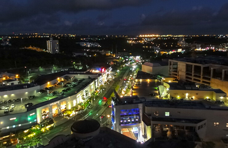 Guam city at night