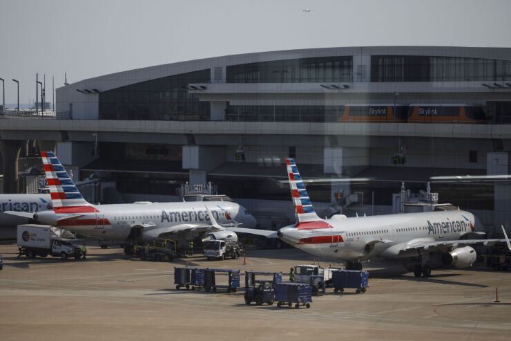 American Airlines planes at Dallas Fort Worth International Airport