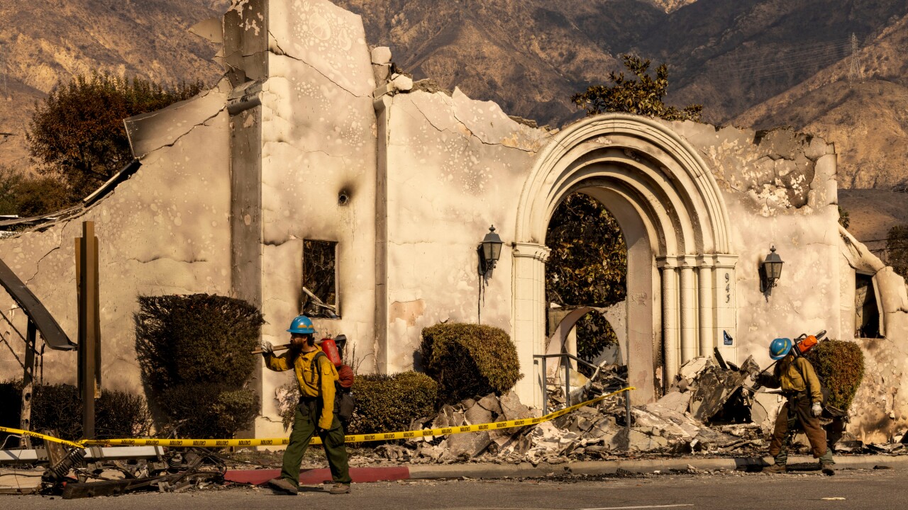 The Altadena Community Church, which was destroyed in the Eaton Fire.
