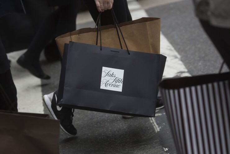Saks Fifth Avenue shopping bag