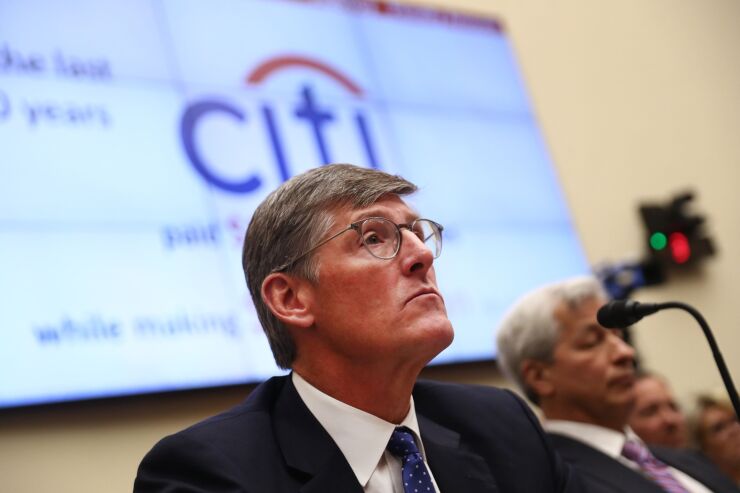 CEO Michael Corbat said that if Citi had succeeded in acquiring Wachovia in 2008 it "would have given us a national footprint in our branch system that would match our national footprint in our credit-card business.” Wachovia ended up selling to Wells Fargo.