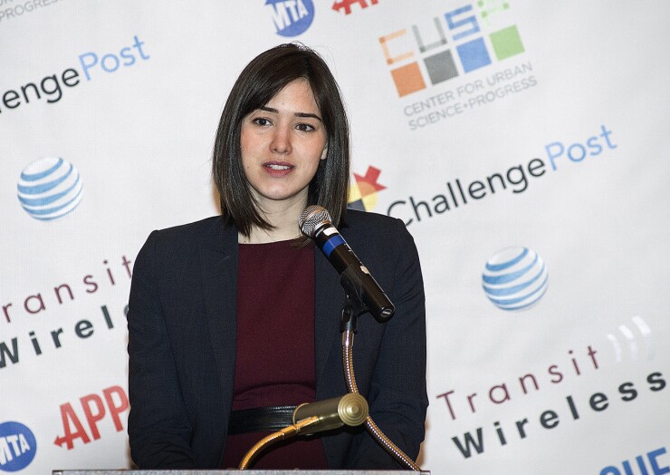 Rachel Haot was named executive director of the Transit Innovation Partnership, a public-private initiative of the MTA and Partnership for New York City, in March 2018. Photo taken 2015.