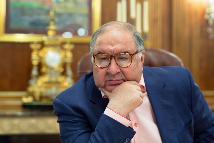 Russian Billionaire Alisher Usmanov In His Moscow Office